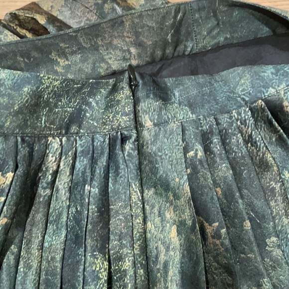 Anthropologie Geisha Designs Forest Pleated Midi Skirt Size XS - Picture 6 of 7